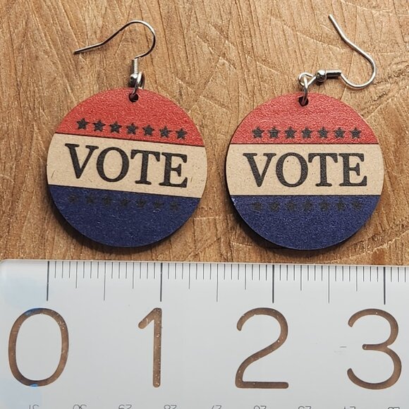 NEW! VOTE Earrings Womens Earrings Girls Earrings Democrat Republican Jewelry - Picture 1 of 5